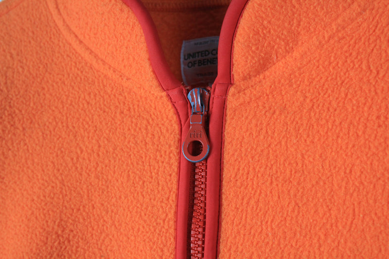 Vintage United Colors of Benetton Fleece Full Zip Large