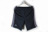 Vintage Kappa Shorts Medium navy blue full pant logo 90s style 