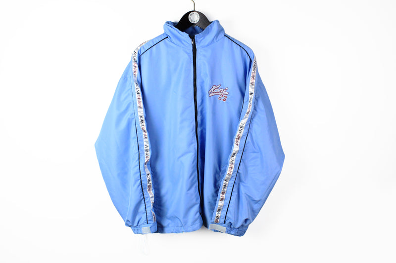 Vintage Karl Kani Jacket XXLarge blue big logo 90s sport 23 retro style hip hop windbreaker