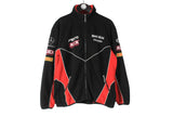 Vintage Honda Fleece Full Zip Small black racing 00s retro style racer sweater