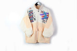 Vintage NBA Finals Jacket Small white pink big logo 90s 80s sport basketball jumper 