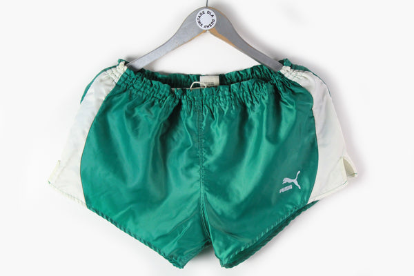 Vintage Puma Shorts Large / XLarge green running classic shorts 80s