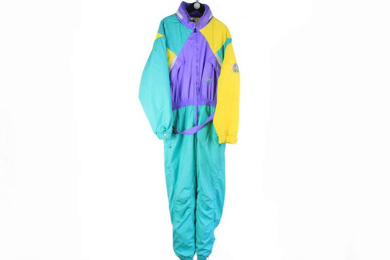 Vintage Ellesse Ski Suit XXLarge multicolor 80s coveralls retro style