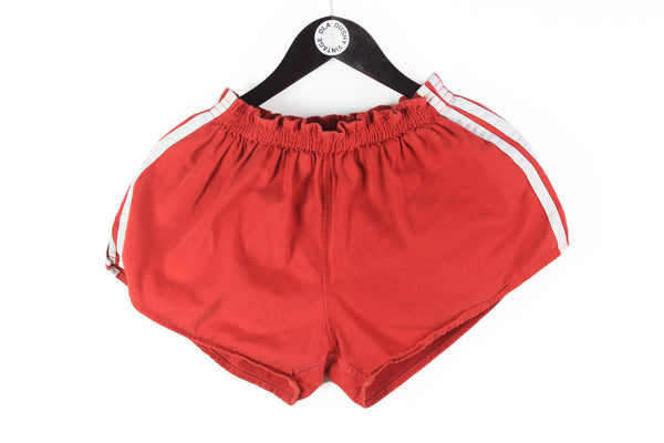 Vintage Adidas Shorts Medium red 80s cotton retro style classic wear