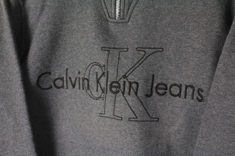 Vintage Calvin Klein Sweatshirt 1/4 Zip Women's Large