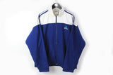 Vintage Adidas Track Jacket Large big logo classic blue white windbreaker