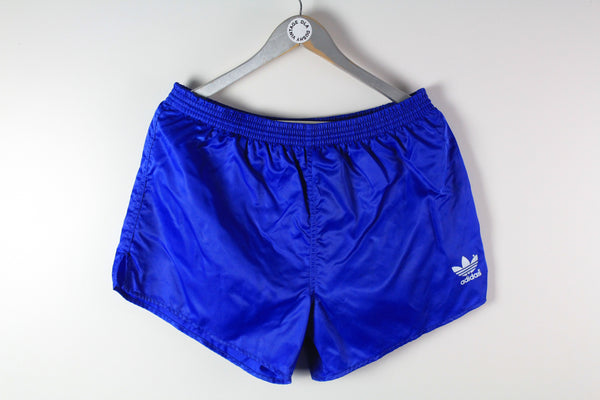 Vintage Adidas Shorts Large blue 90s polyester sport shorts