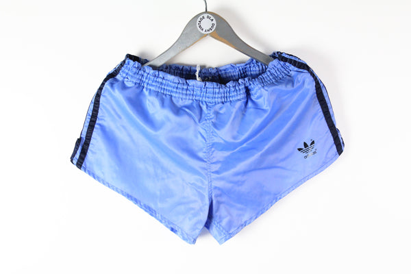 Vintage Adidas Shorts Large made in West Germany blue 80s sport running shorts