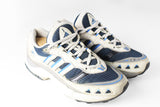 Vintage Adidas Cairo Sneakers Women's US 7.5 white blue 90s retro trainers sport style shoes