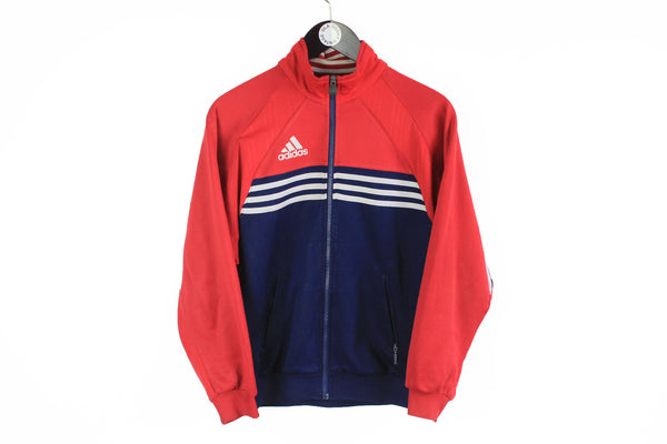 Vintage Adidas Track Jacket XSmall classic 90s red blue full zip windbreaker sport style