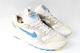 Vintage Nike Sneakers US 9 white blue swoosh 90s retro trainers sport shoes 