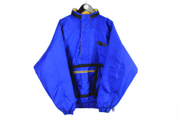 Vintage Reebok Anorak Jacket XLarge extreme wear 90s sport style blue