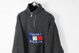 Vintage Tommy Sports Bootleg Fleece 1/4 Zip Large
