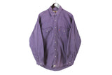 Vintage Levis Denim Shirt Medium / Large purple 90's retro USA style jean button up oxford shirt