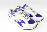 Vintage Reebok Sneakers Women's US 7.5 white blue 90s retro classic trainers shoes sport 