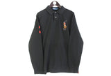 Vintage Polo by Ralph Lauren Rugby Shirt XLarge / XXLarge black 90s long sleeve t-shirt sport style hip hop USA jumper