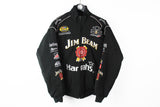 Jim Beam Racing Jacket Medium black big logo Harrahs Chevrolet nascar full zip