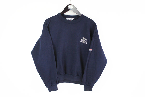 Vintage Lonsdale Sweatshirt XSmall / Small navy blue 90s crewneck London brand Hooligans Football style