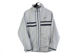 Vintage Nike Track Jacket Small gray full zip 90s sport style windbreaker