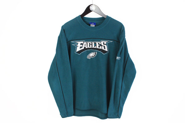 Vintage Eagles Reebok Fleece Sweatshirt Large green big logo 00s sweatshirt crewneck