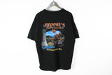 Vintage Harley Davidson 2002 T-Shirt XLarge made in USA I got mine Ronnie's Mt Greylock Pittsfield black tee