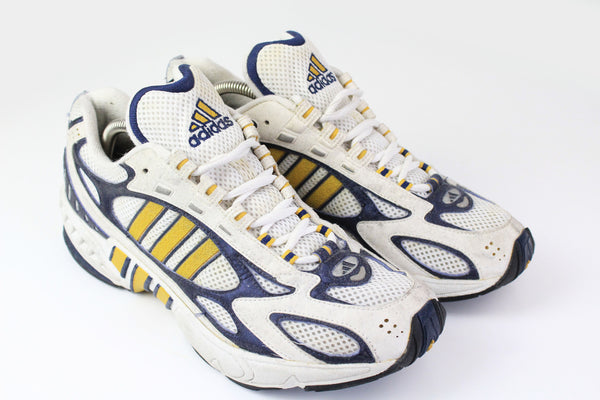 Vintage Adidas Sneakers EUR 43 white blue yellow 90s galaxy shoes