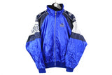 Vintage Kappa Track Jacket Large blue big logo 90s full zip windbreaker classic Italian sport 