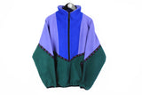 Vintage Jack Wolfskin Fleece Half Zip Large purple green 90s outdoor sweater