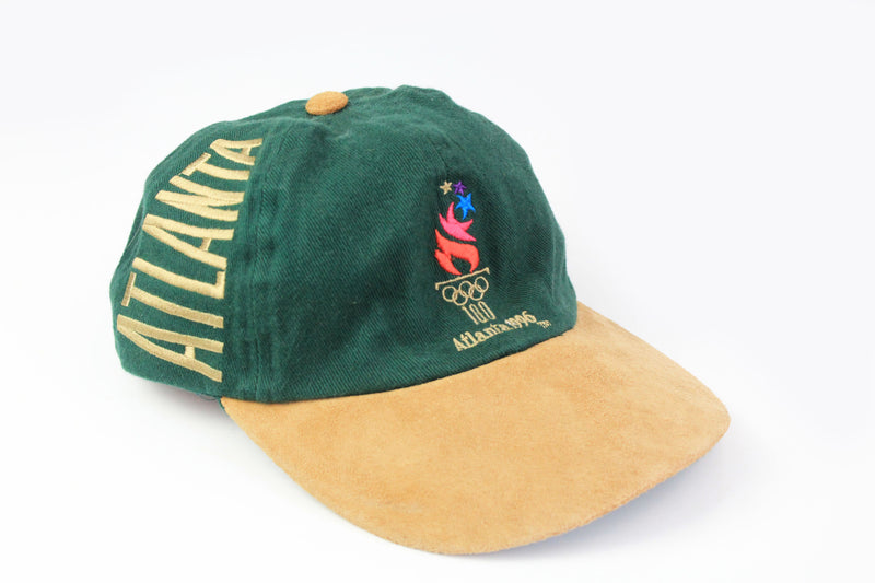 Vintage Atlanta 1996 Olympic Games Cap green big logo athletic USA style hat McDonalds