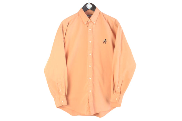 Vintage Donaldson Shirt Medium orange small logo mickey mouse 90s retro cotton blouse