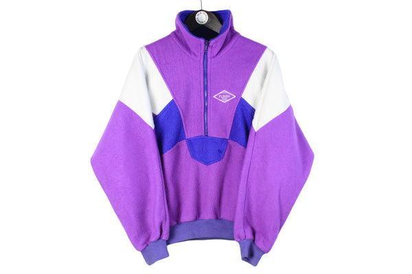 Vintage Fleece Half Zip Medium purple ski style Flash 90's retro sweater