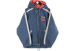 Vintage Reebok Jacket Large hooded anorak windbreaker half zip retro sport style small logo USA style