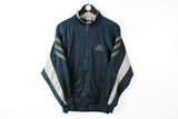 Vintage Adidas Track Jacket Medium big logo 90s sport gray dark color sport windbreaker