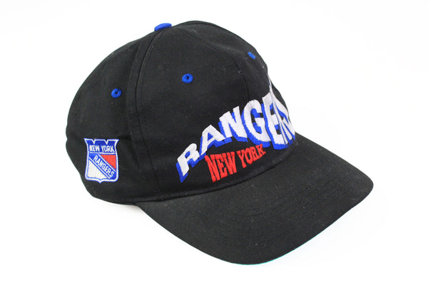 Vintage Rangers New York Cap black big logo 90s retro style authentic Hockey NHL Hat