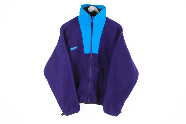 Vintage Columbia Fleece Full Zip Women's Large / XLarge purple 90s outdoor sport sweater 