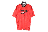Vintage Reebok T-Shirt Large red big logo 90's sport jersey