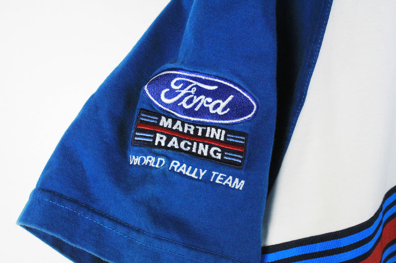 Vintage Ford Martini Racing Rally Team Polo T-Shirt Large