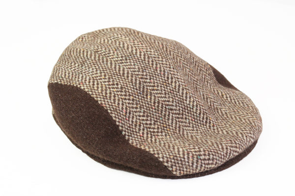 Vintage Kangol Newsboy Cap wool brown 90s retro style made in UK hat