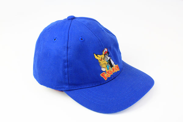 Vintage Pokemon Cap blue 90's authentic retro style Nintendo hat