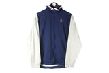 Vintage Nike Track Jacket Small tennis court style 90s 00s navy blue windbreaker sport jacket