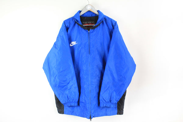 Vintage Nike Premier Jacket Large blue big logo 90s sport jacket windbreaker
