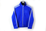 Vintage Adidas Track Jacket XSmall blue 80s 70s full zip sky color windbreaker