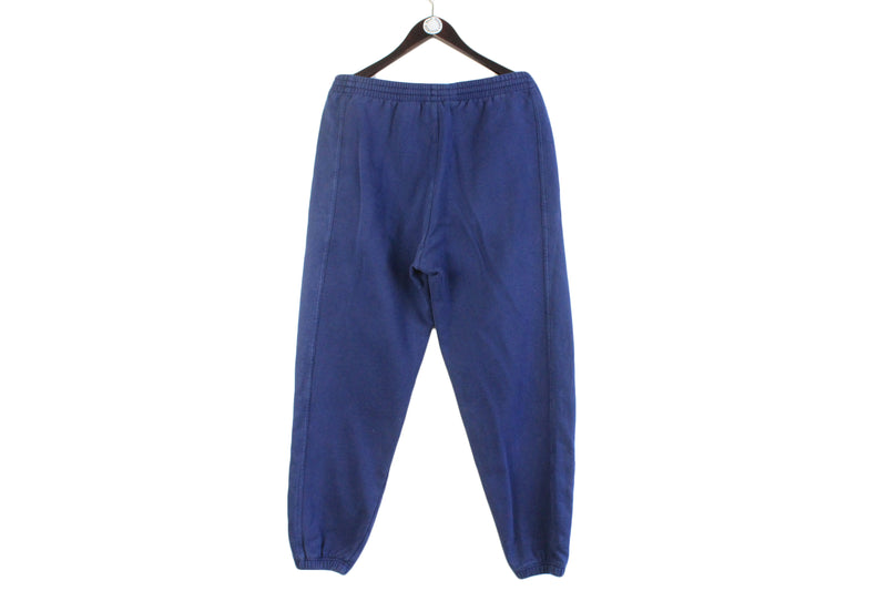 Vintage 80s Nike Blue Joggers Sweatpants w/ Drawstring Unisex Size