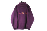 Vintage Fleece 1/4 Zip Large purple American 90s sweater jumper winter ski style 