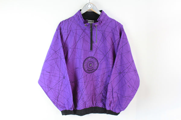 Vintage Reebok Anorak Jacket Small purple 90s sport made in UK jacket