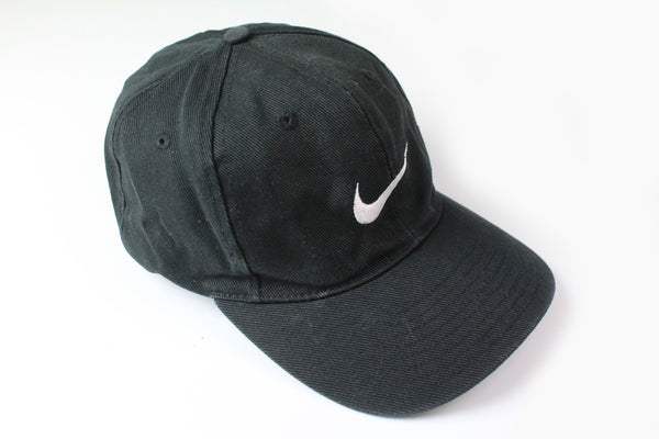 Vintage Nike Cap black big logo swoosh classic sport hat