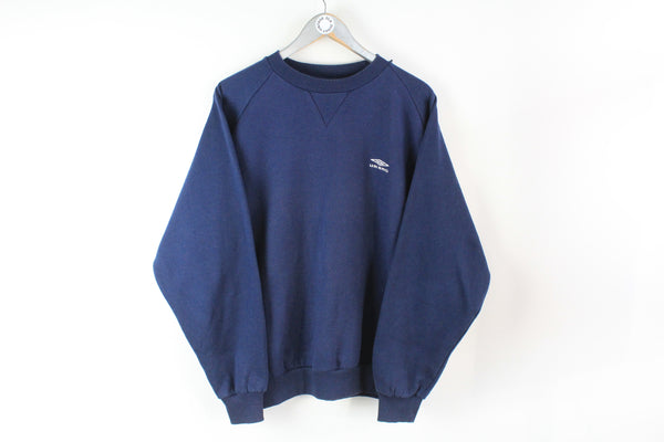 Vintage Umbro Sweatshirt Large navy blue 90s sport UK jumper