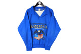 Vintage Amerika Non Brand Sweatshirt Small blue 90's from east coast of America navy guard's shirt 80s