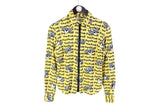 vintage JC DE CASTELBAJAC "Panther" Pattern zip light sweatshirt Blouse women's Size 46 yellow retro authentic 80s 90s jacket made in Italy