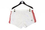 Vintage Adidas Shorts XLarge white red 80s retro sport made in West Germany rare athletic running shorts
